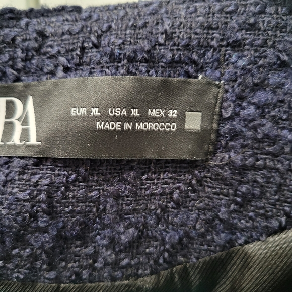 Zara Navy Coat - Picture 4 of 10